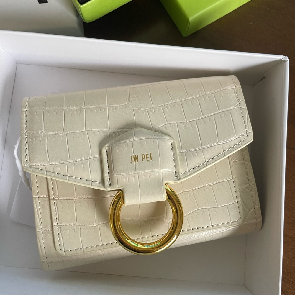 Ivory JW Pei Stella Croc Wallet